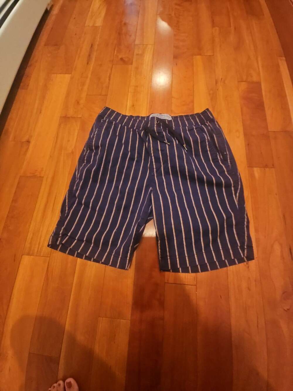 Mens pd&c Craftsmanship Stretch Striped Drawstring Shorts